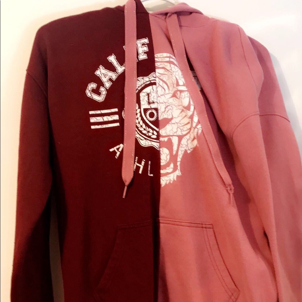 A hoodie with two different collages on it